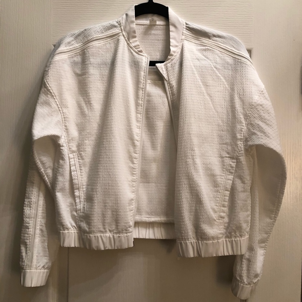 Lululemon white bomber